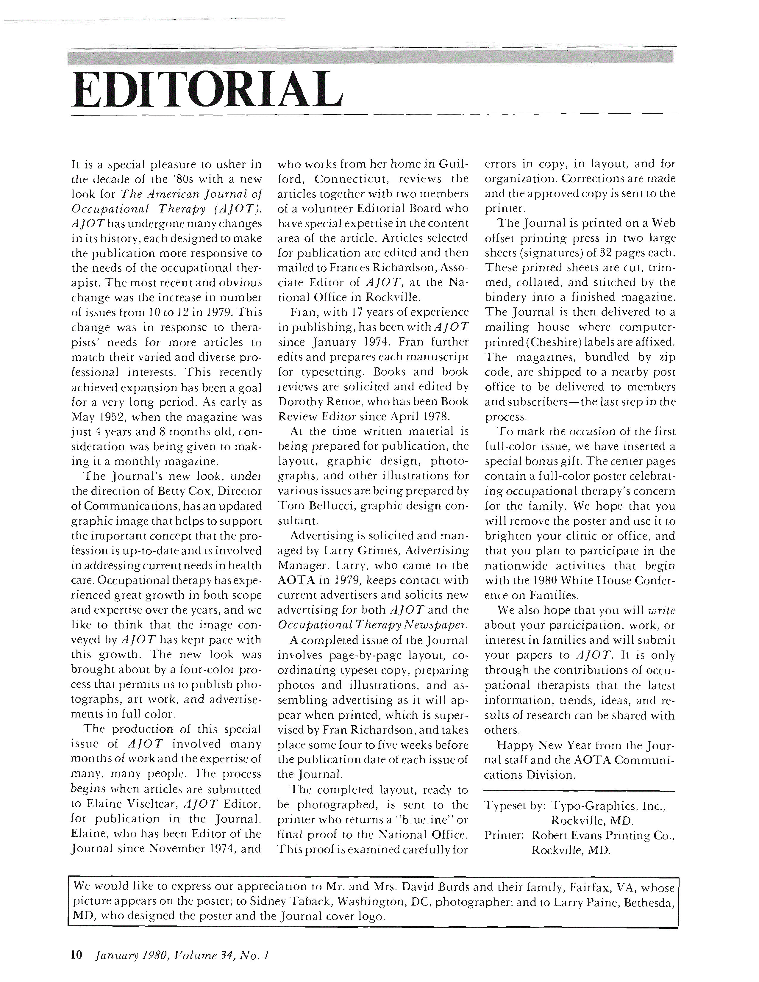 First page of Editorial
