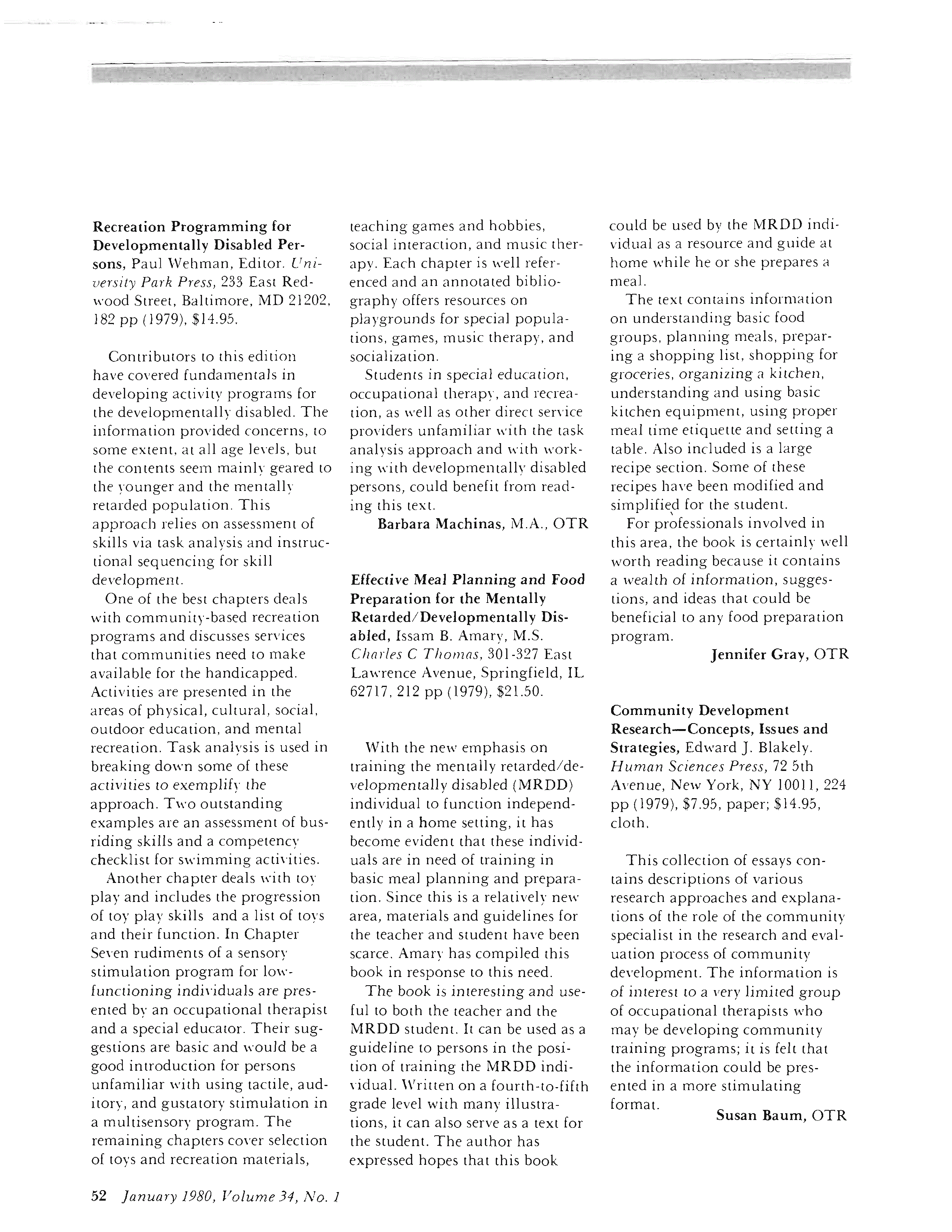 Effective Meal Planning and Food Preparation for the Mentally Retarded