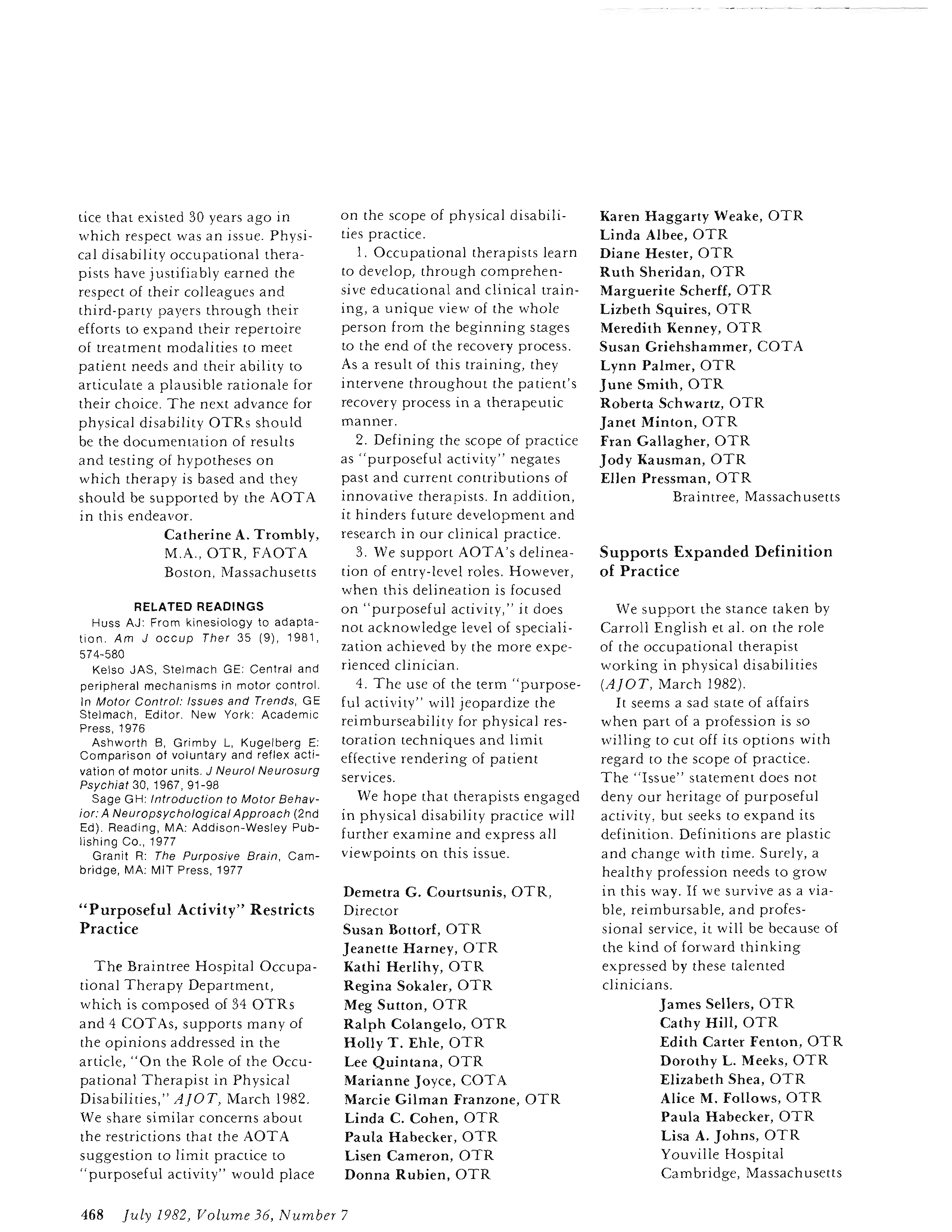 First page of Supports Expanded Definition of Practice