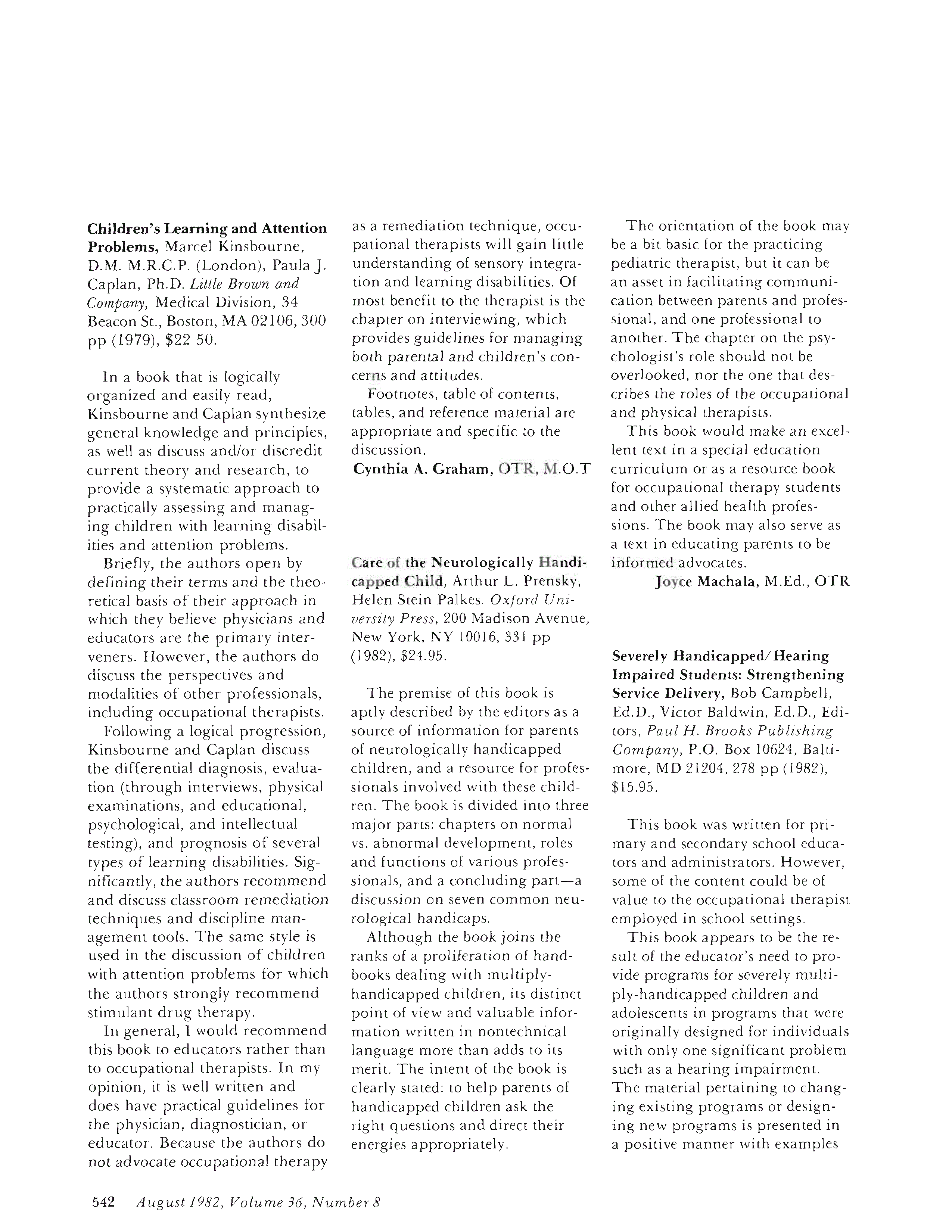 First page of Severely Handicapped/Hearing Impaired Students: Strengthening Service Delivery