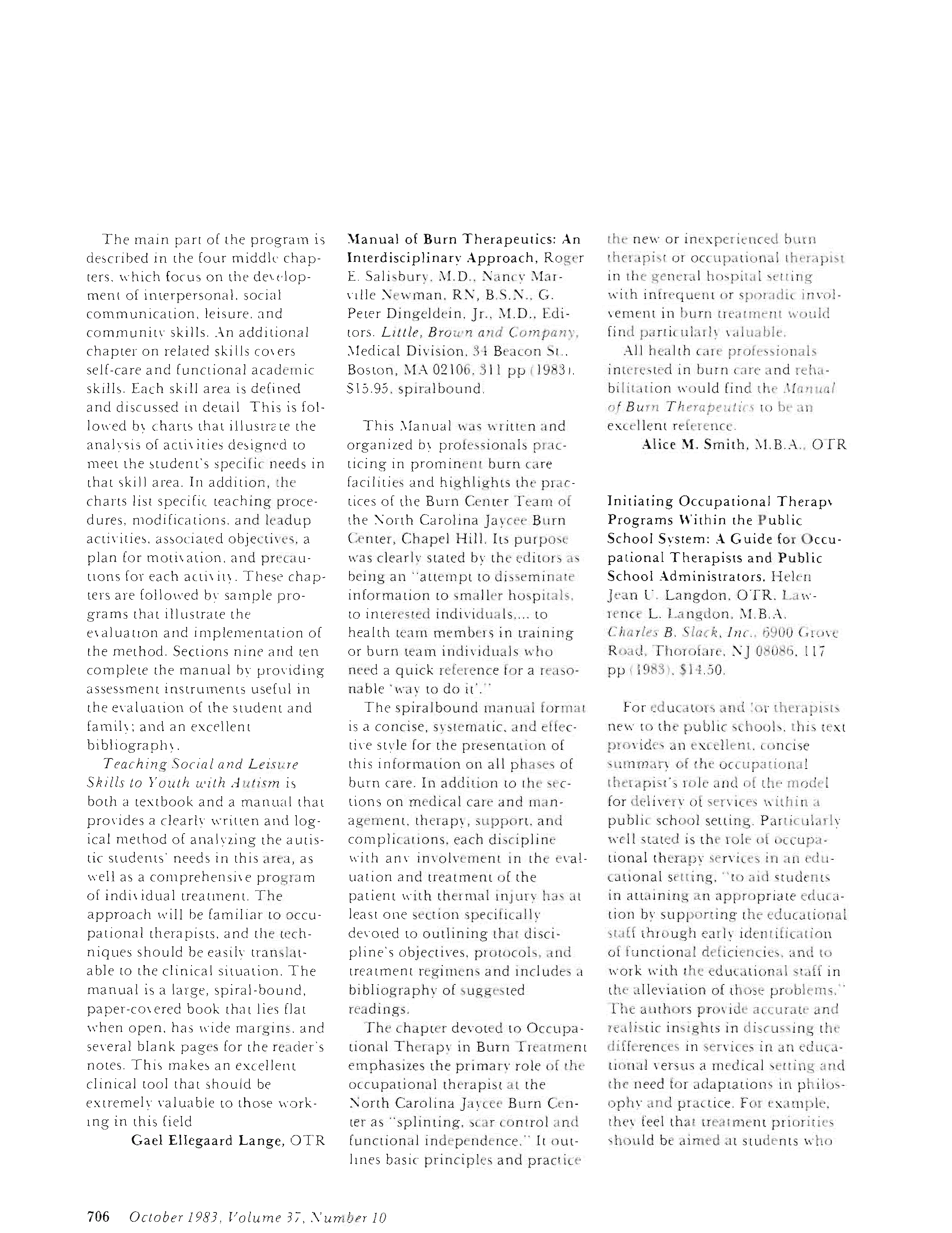 First page of Initiating Occupational Therapy Programs Within the Public School System: A Guide for Occupational Therapists and Public School Administrators