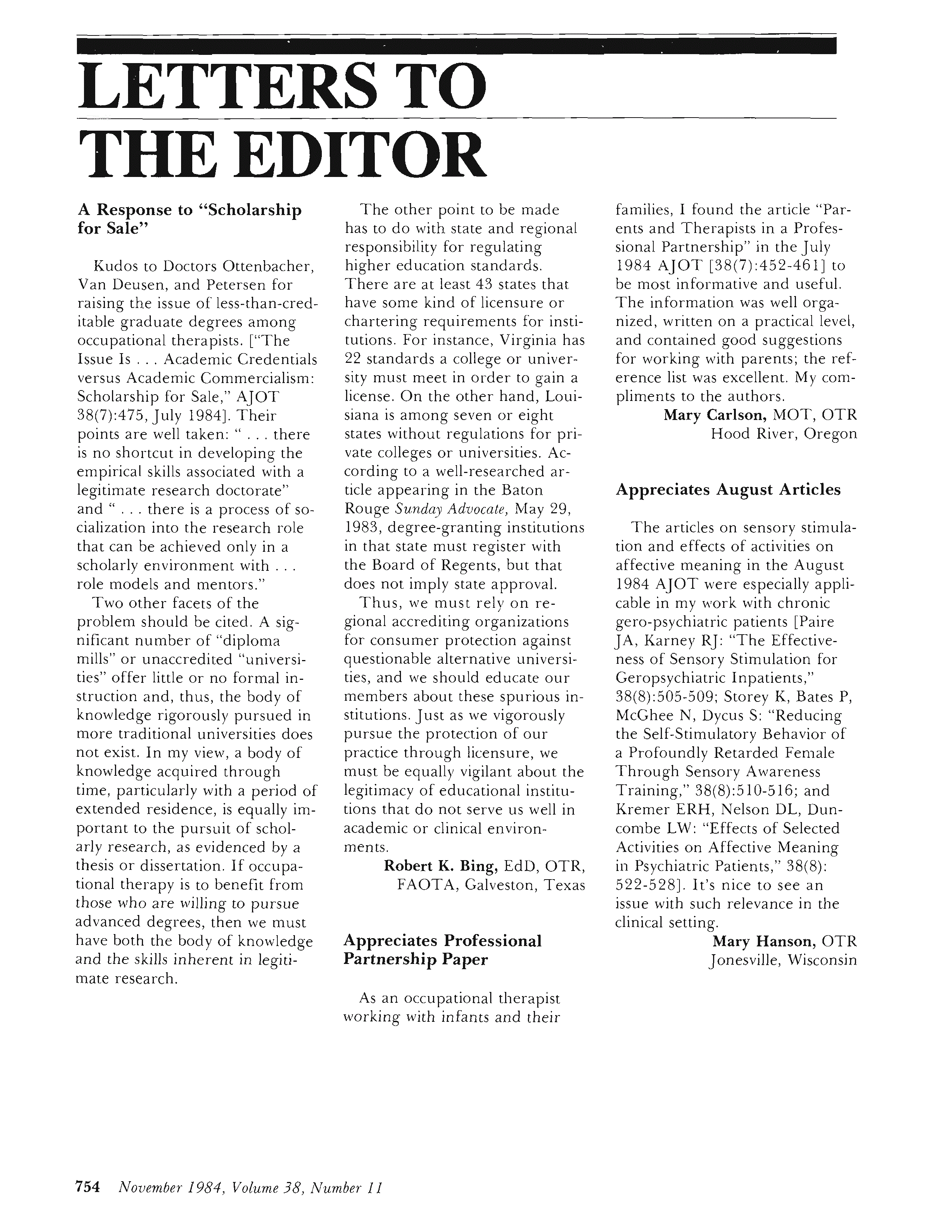 First page of Appreciates August Articles
