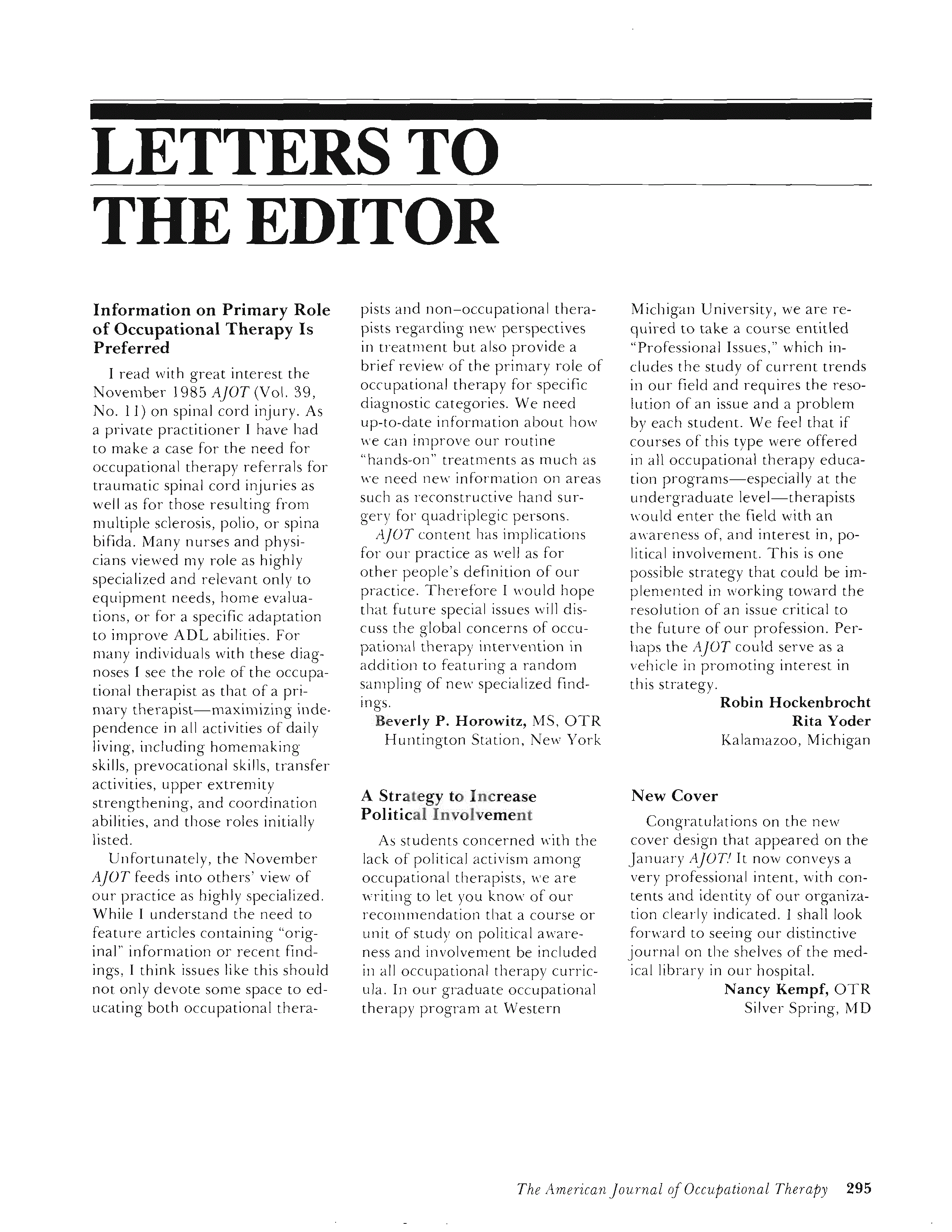 First page of New Cover