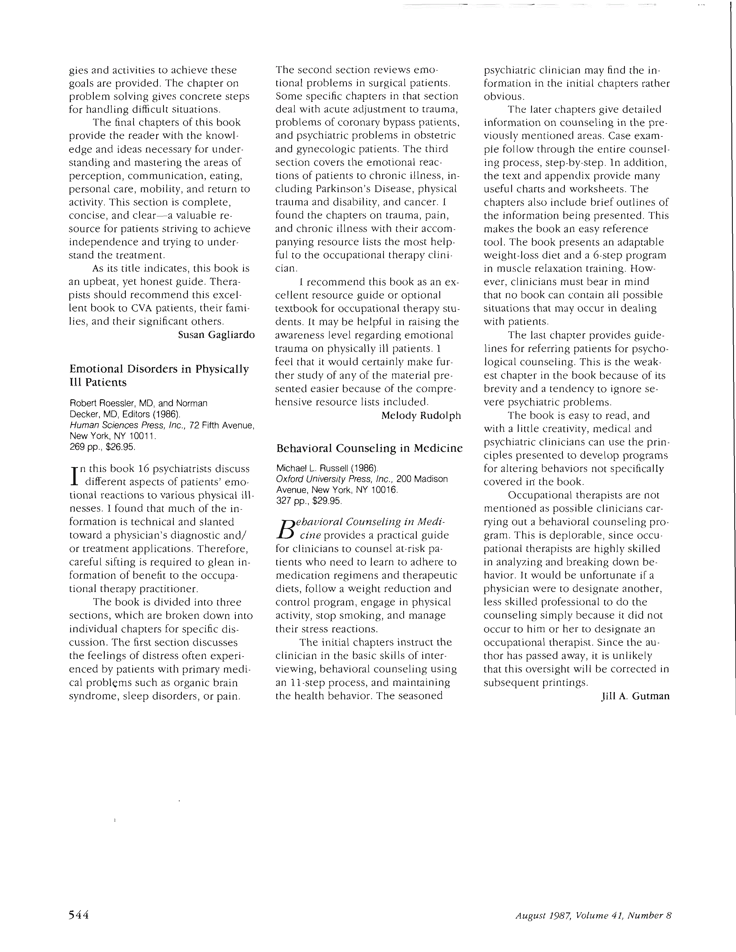 First page of Emotional Disorders in Physically Ill Patients