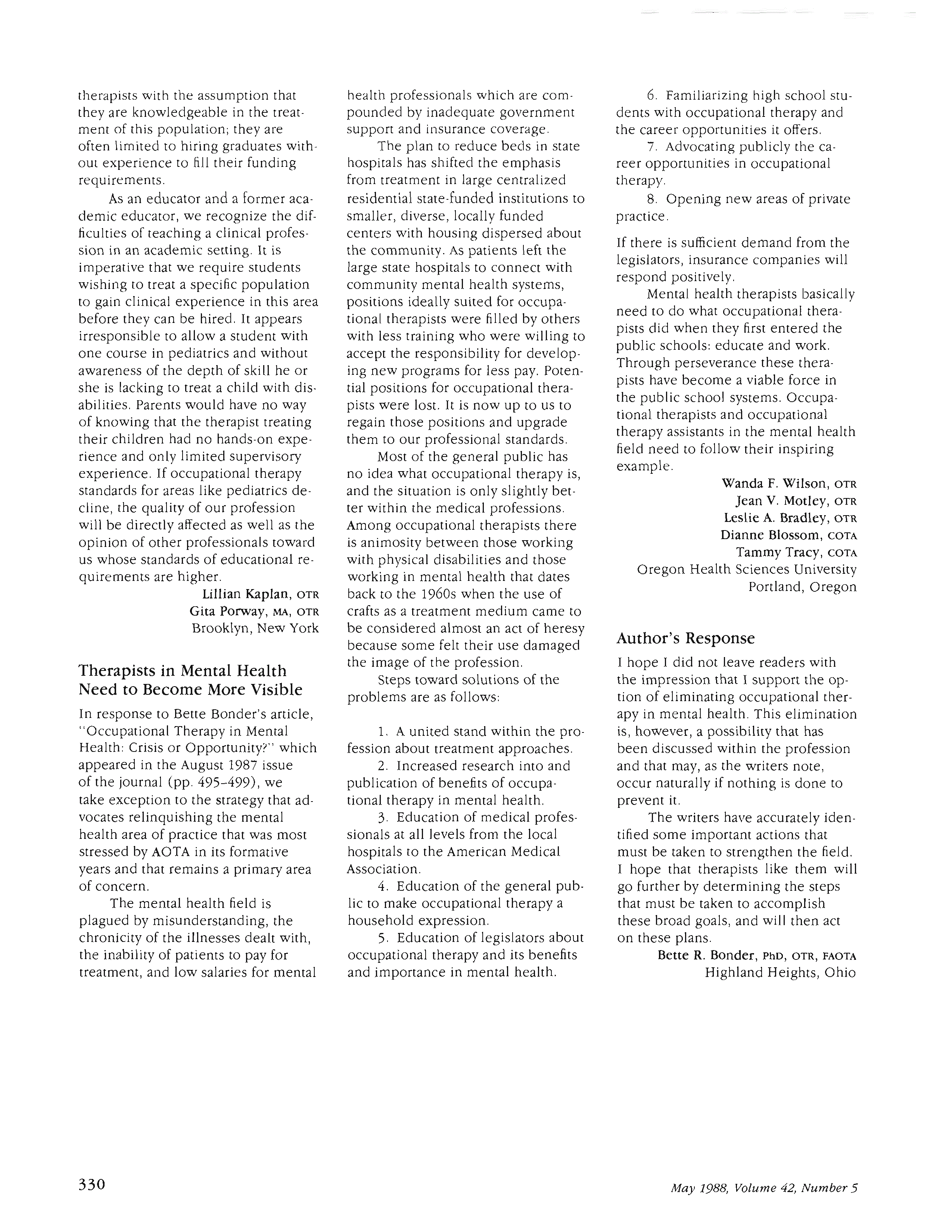 First page of Author’s Response