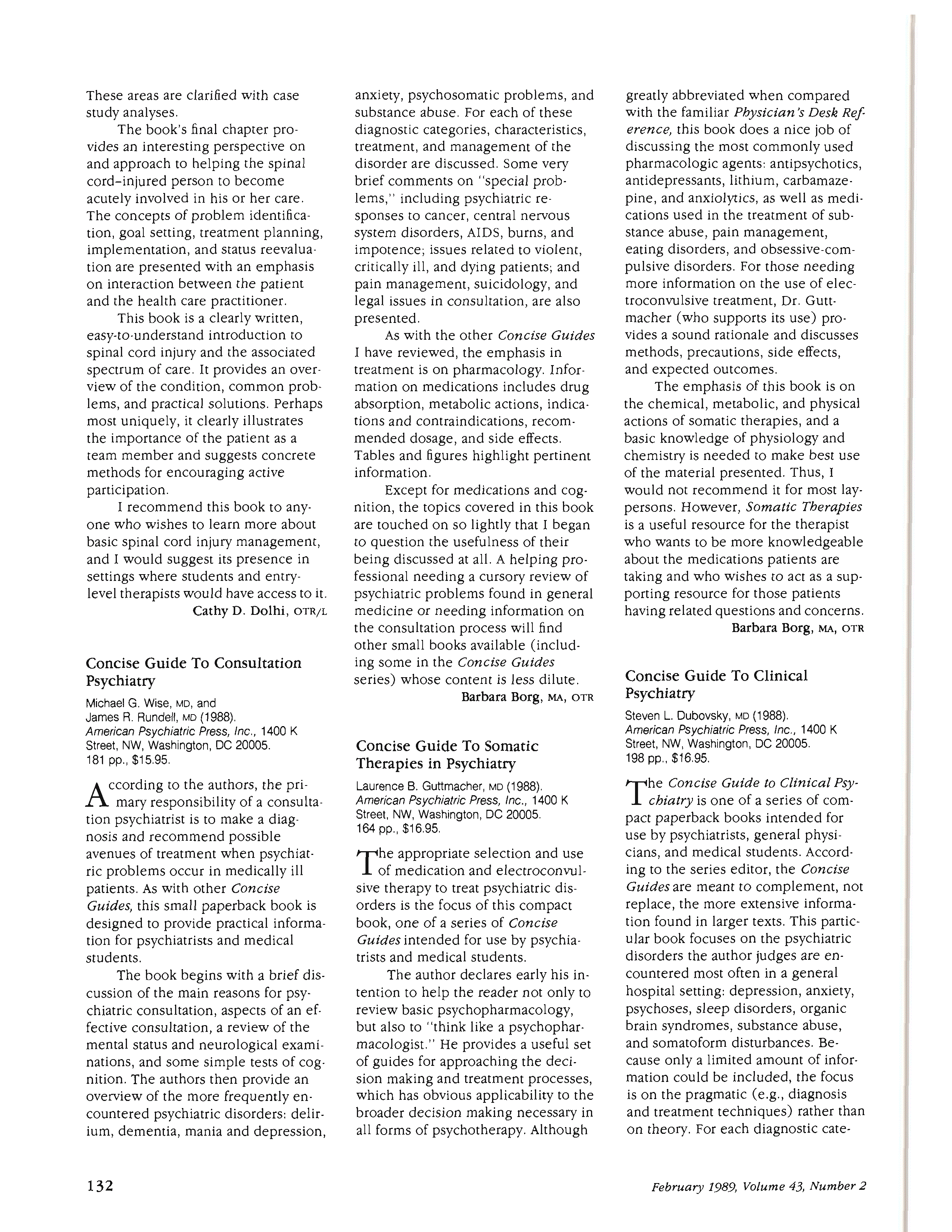 First page of Concise Guide To Consultation Psychiatry