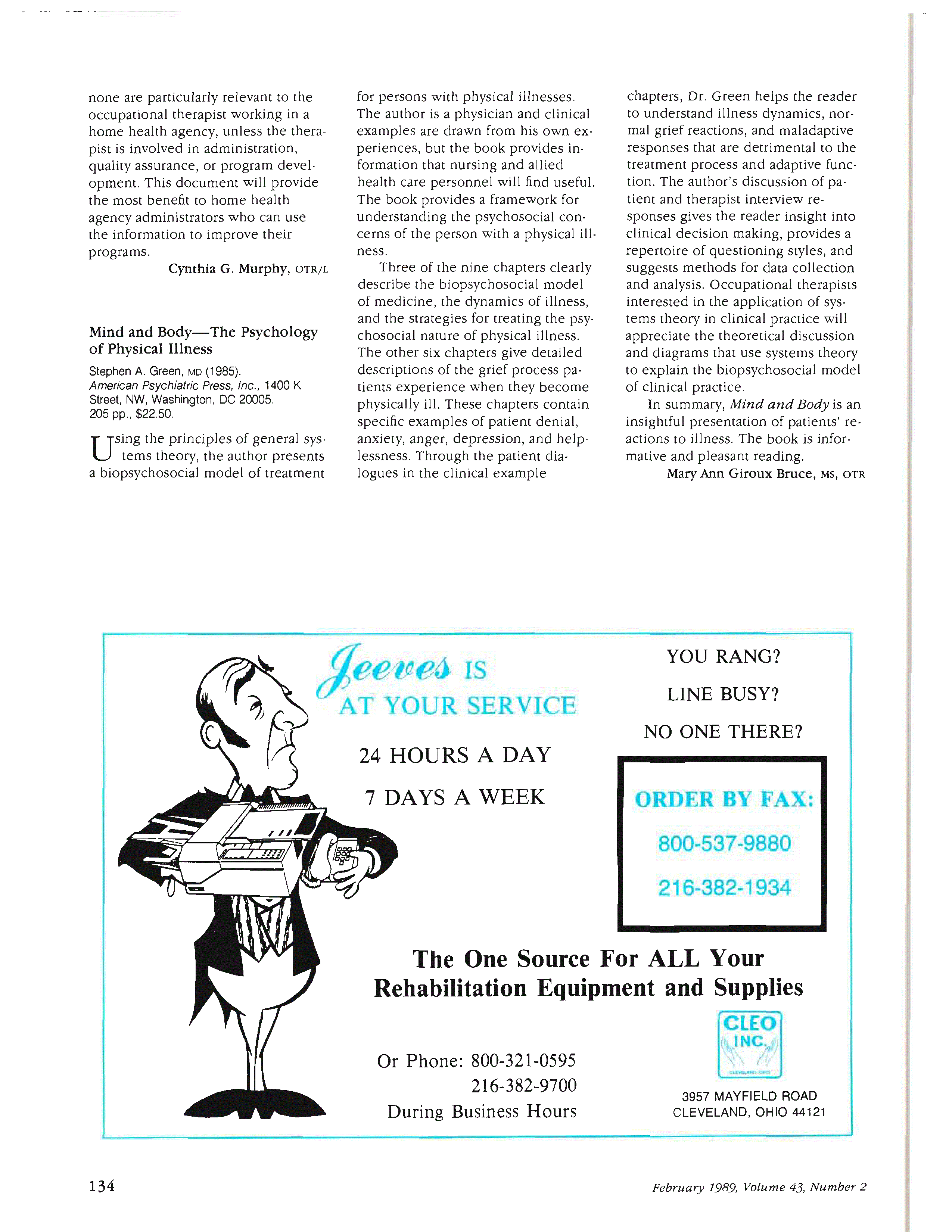First page of Mind and Body—The Psychology of Physical Illness