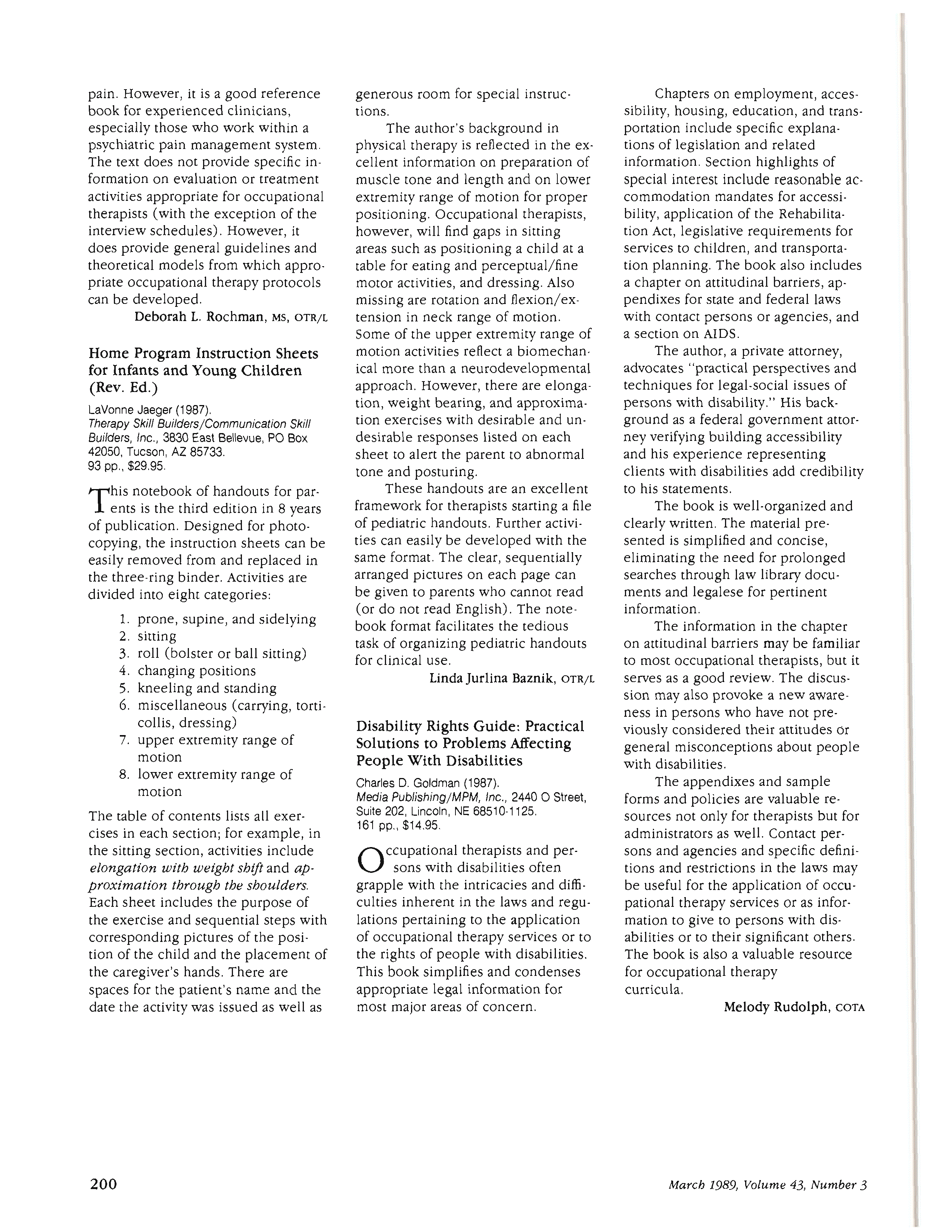 First page of Disability Rights Guide: Practical Solutions to Problems Affecting People With Disabilities