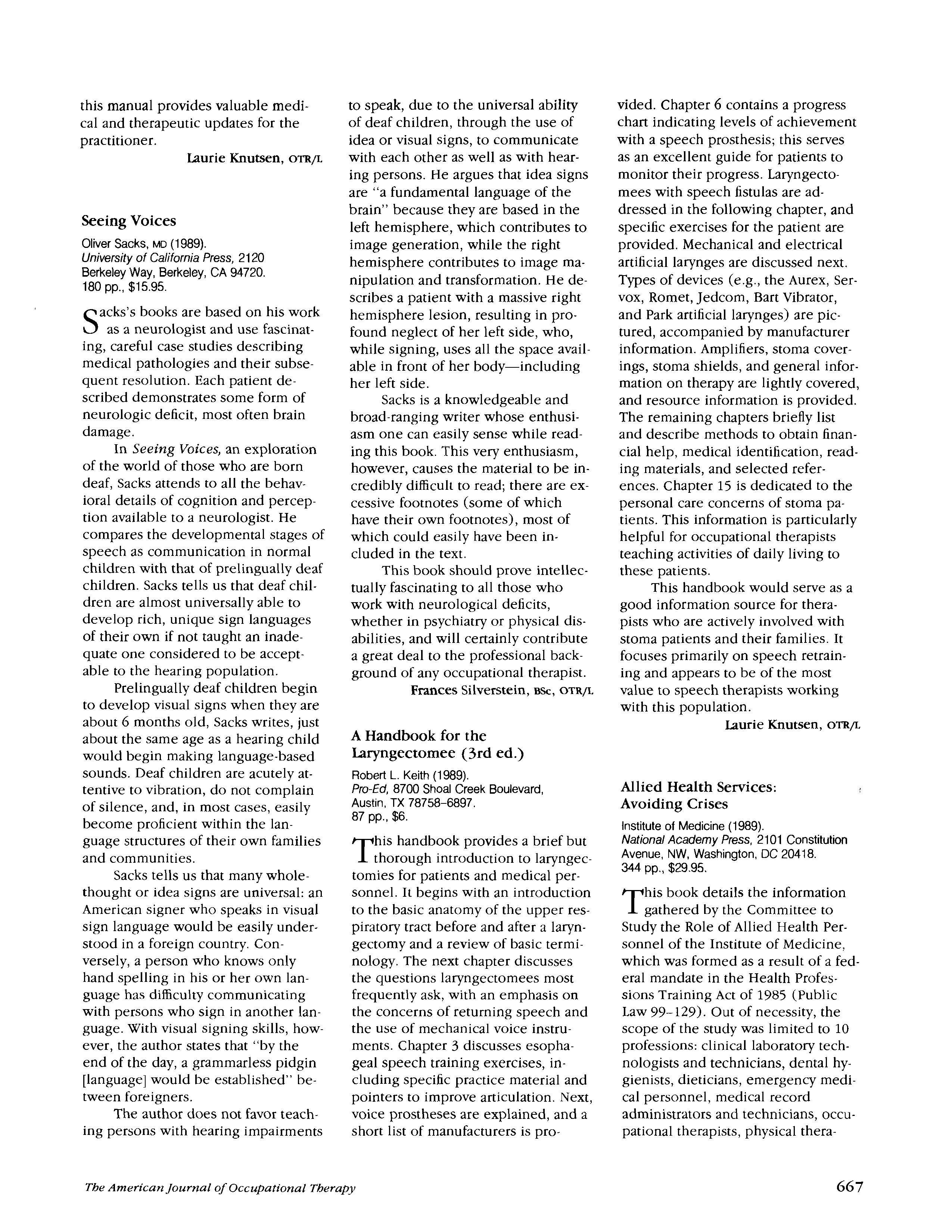 First page of Seeing Voices