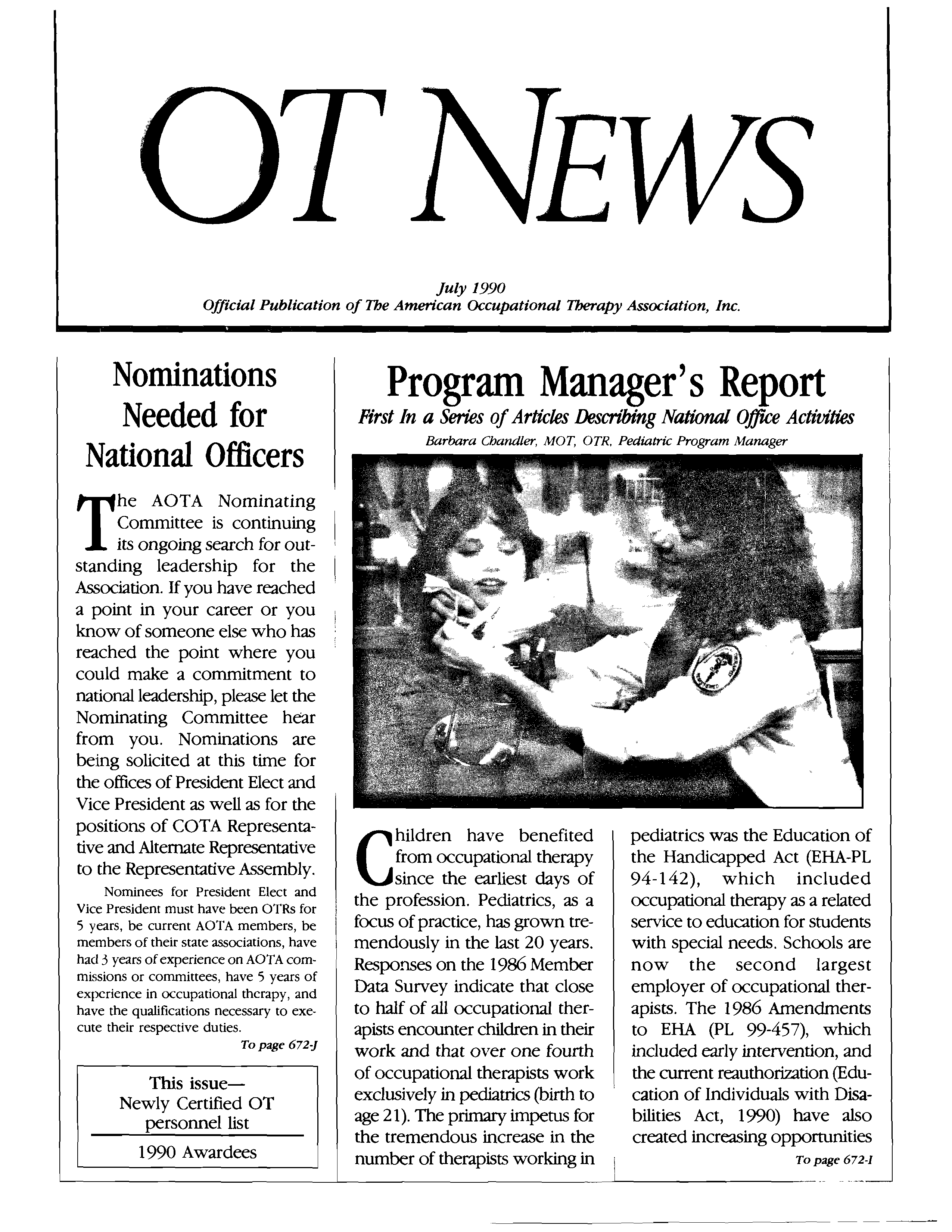 First page of OT News