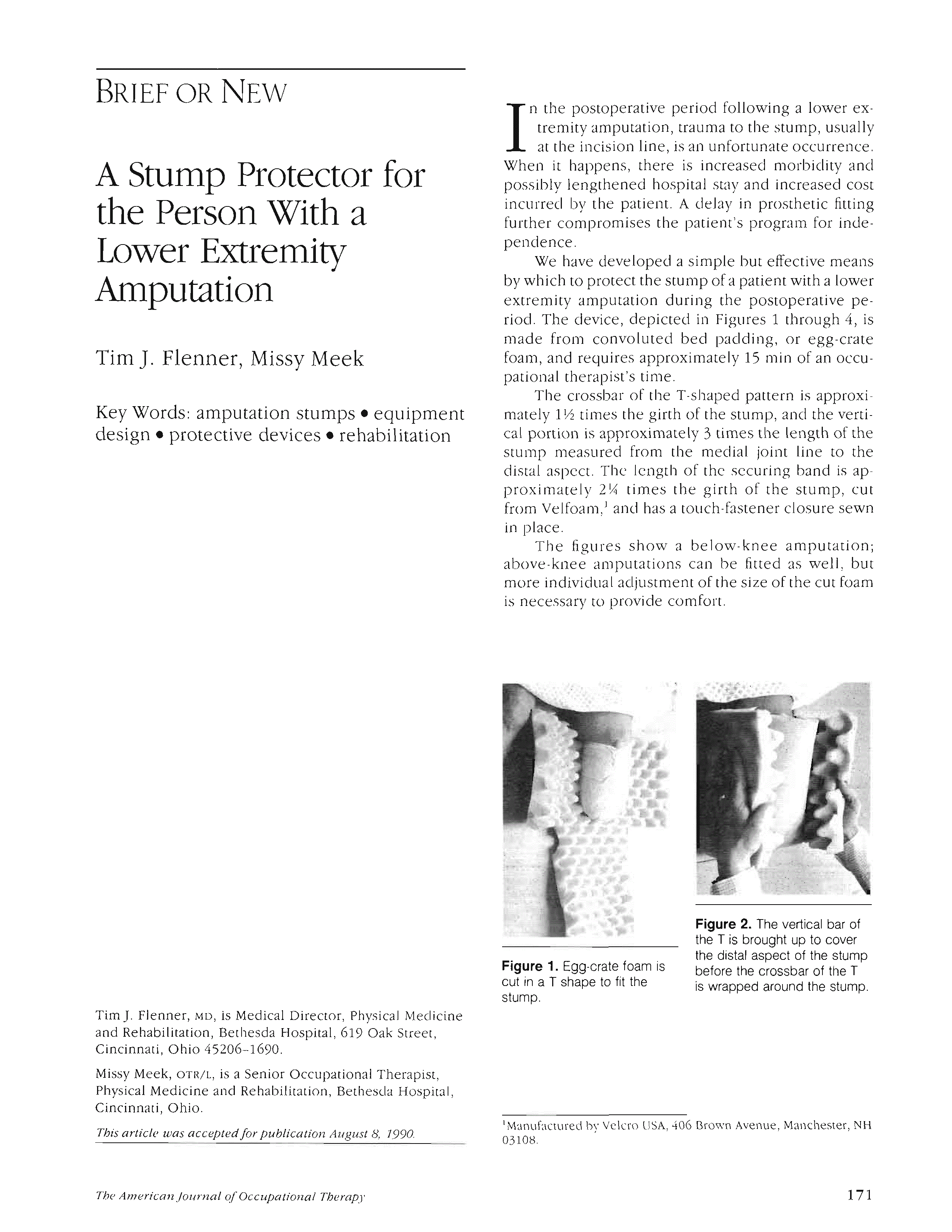 A Stump Protector for the Person With a Lower Extremity Amputation ...