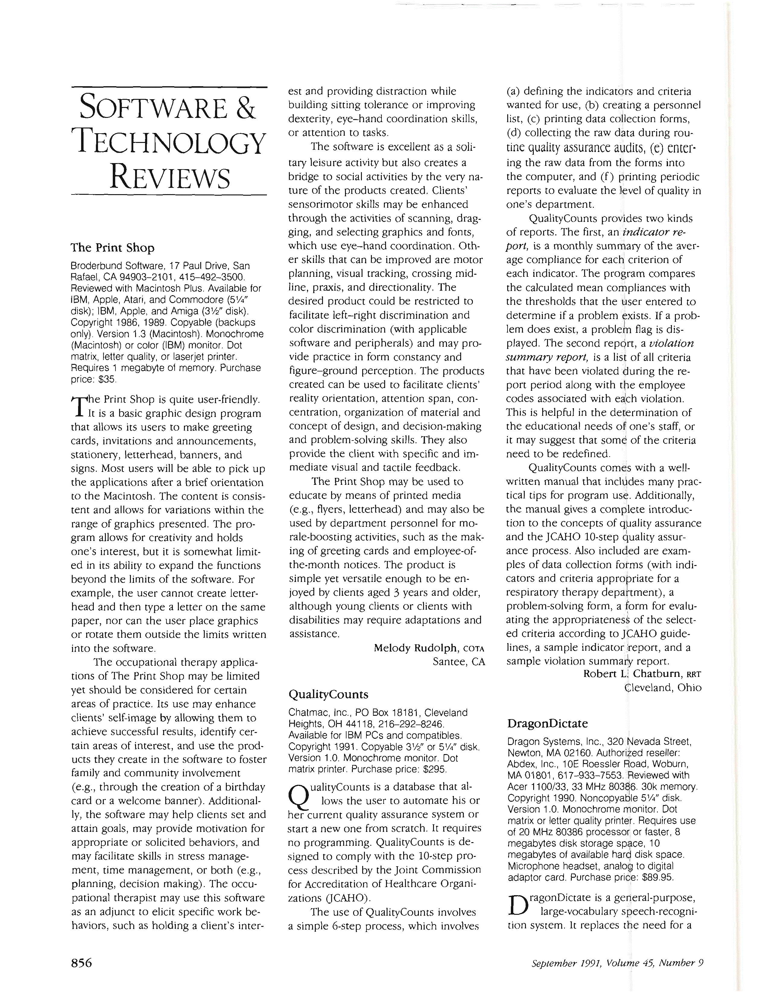 First page of The Print Shop