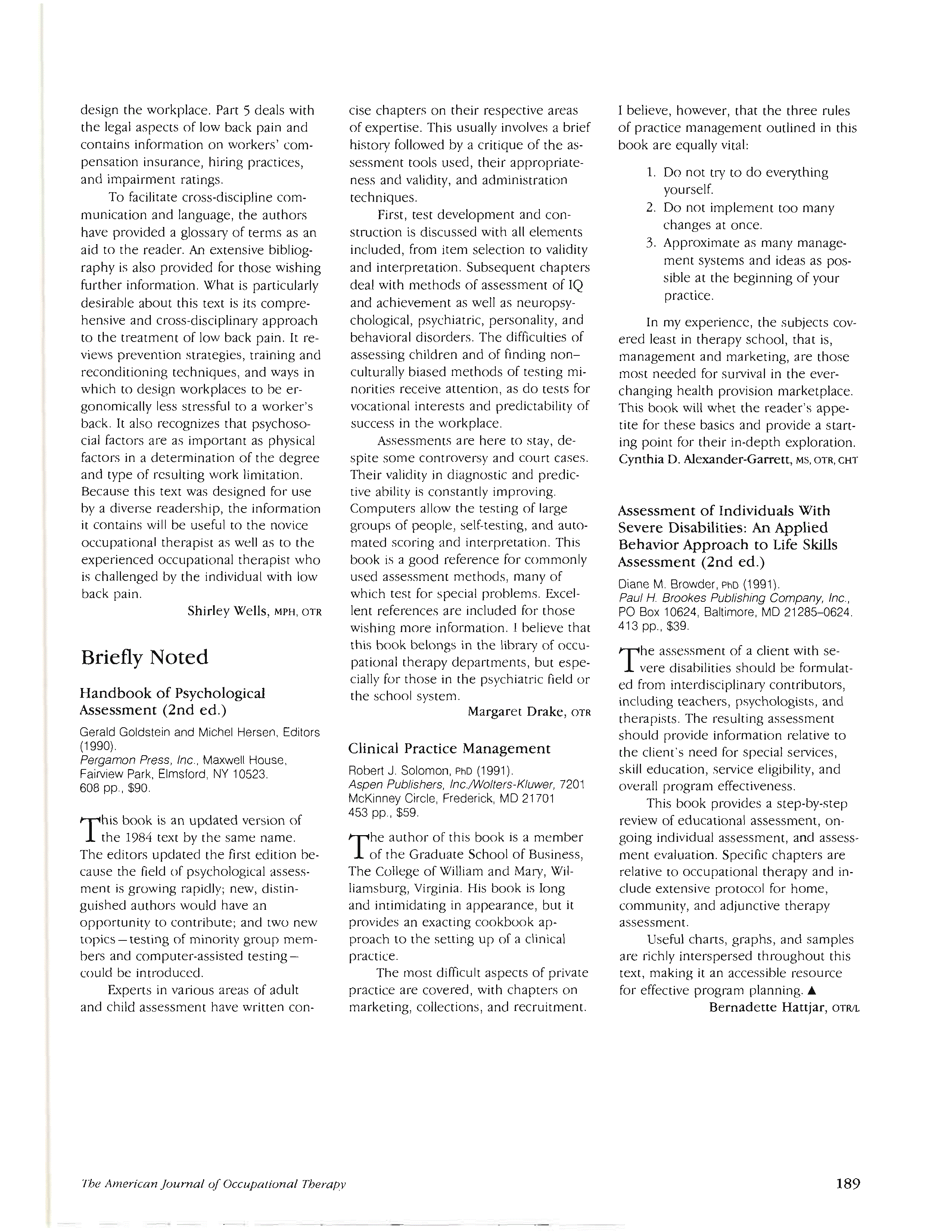 First page of Briefly Noted