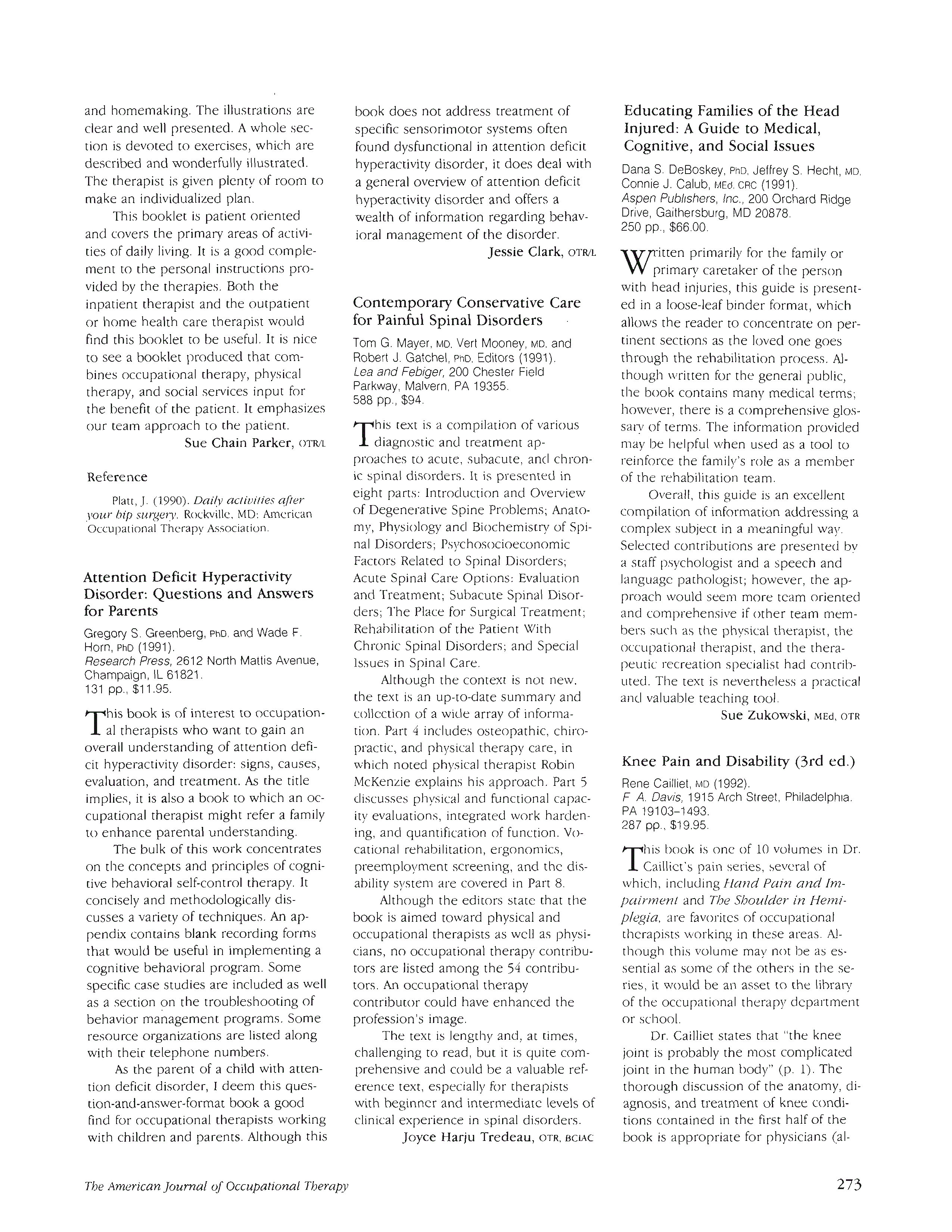 First page of Contemporary Conservative Care for Painful Spinal Disorders
