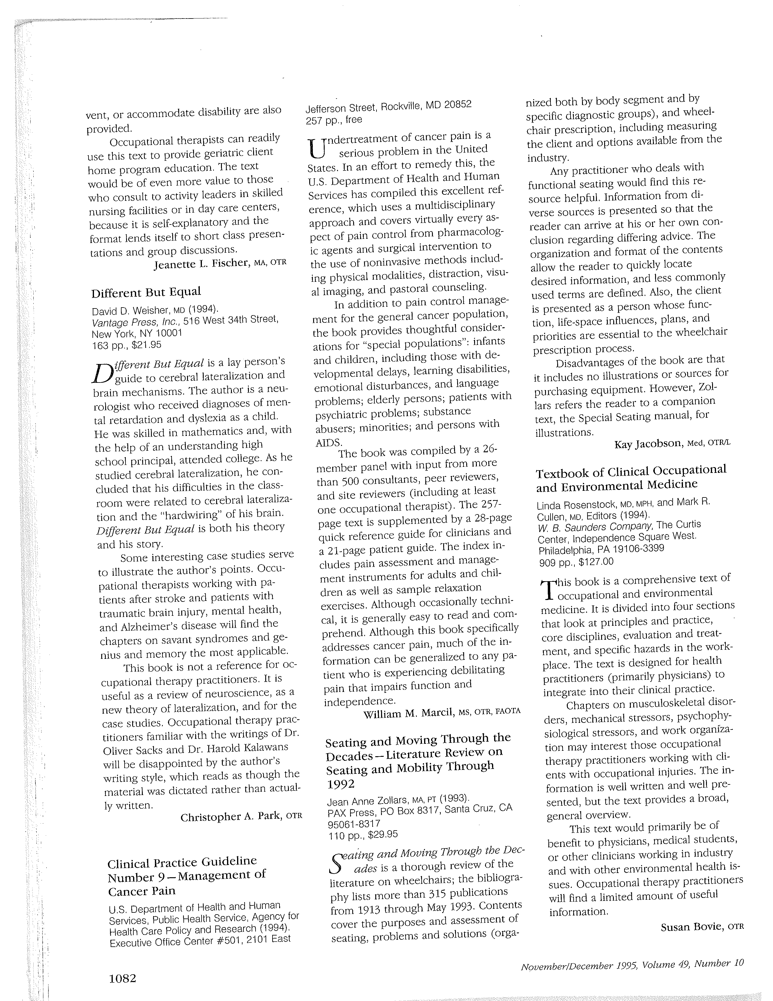 First page of Textbook of Clinical Occupational and Environmental Medicine