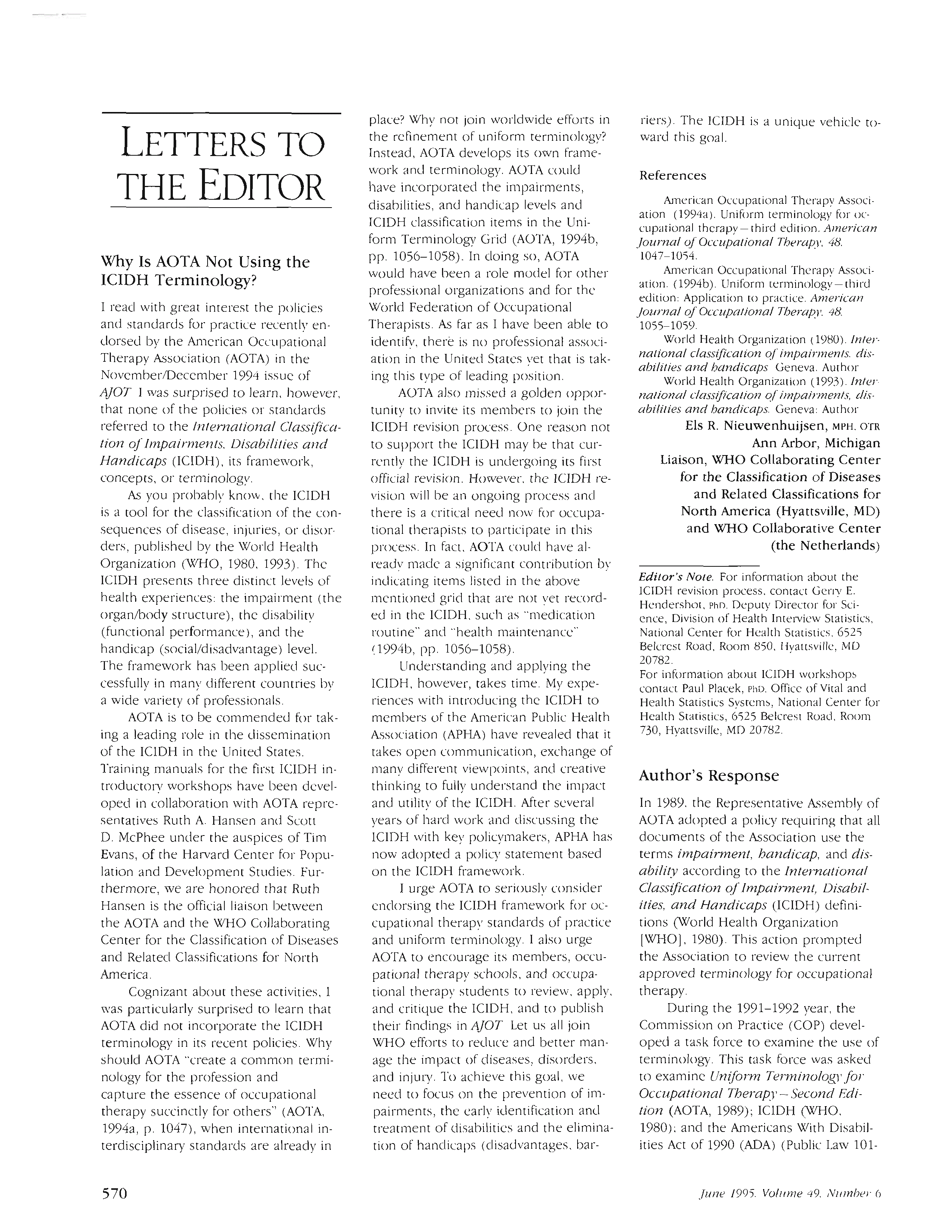 First page of Author’s Response