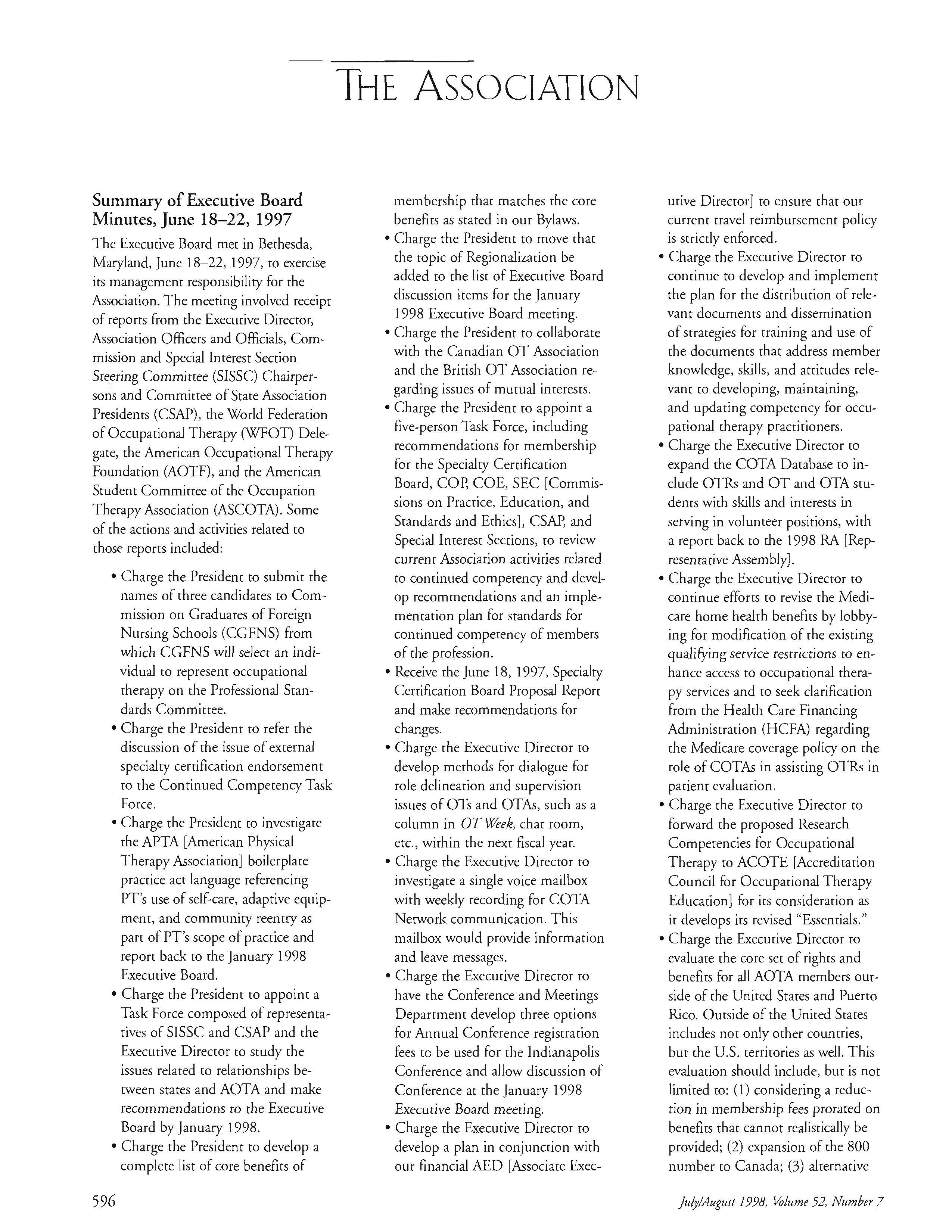 First page of The Association