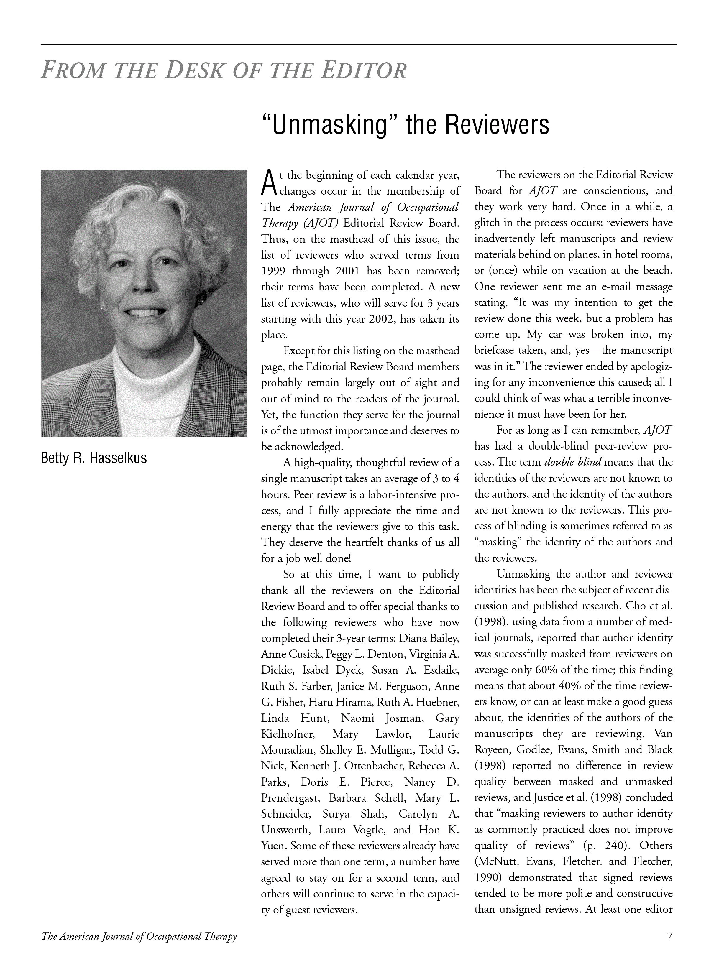 First page of “Unmasking” the Reviewers