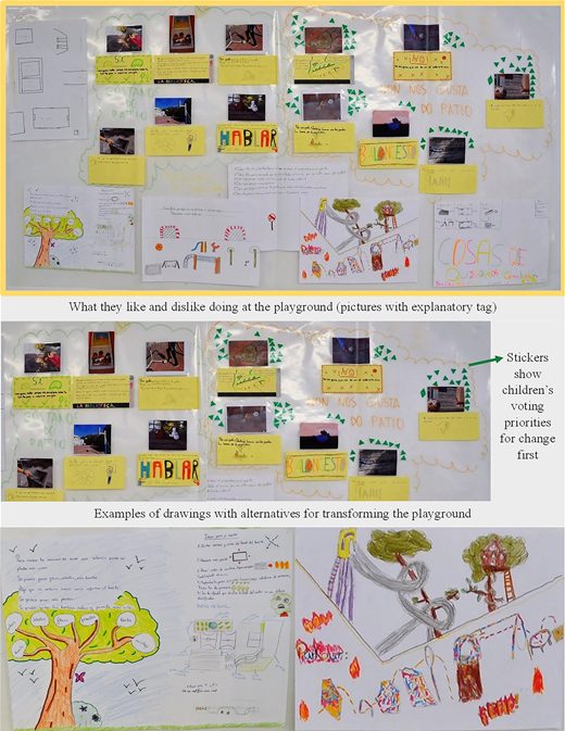Example of an overall mural with enlarged images.
