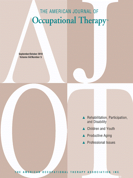The American Journal of Occupational Therapy Cover Image for Volume 64, Issue 5
