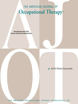 The American Journal of Occupational Therapy Cover Image for Volume 64, Issue 6_Supplement