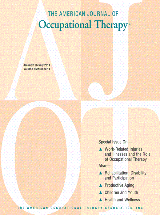 The American Journal of Occupational Therapy Cover Image for Volume 65, Issue 1