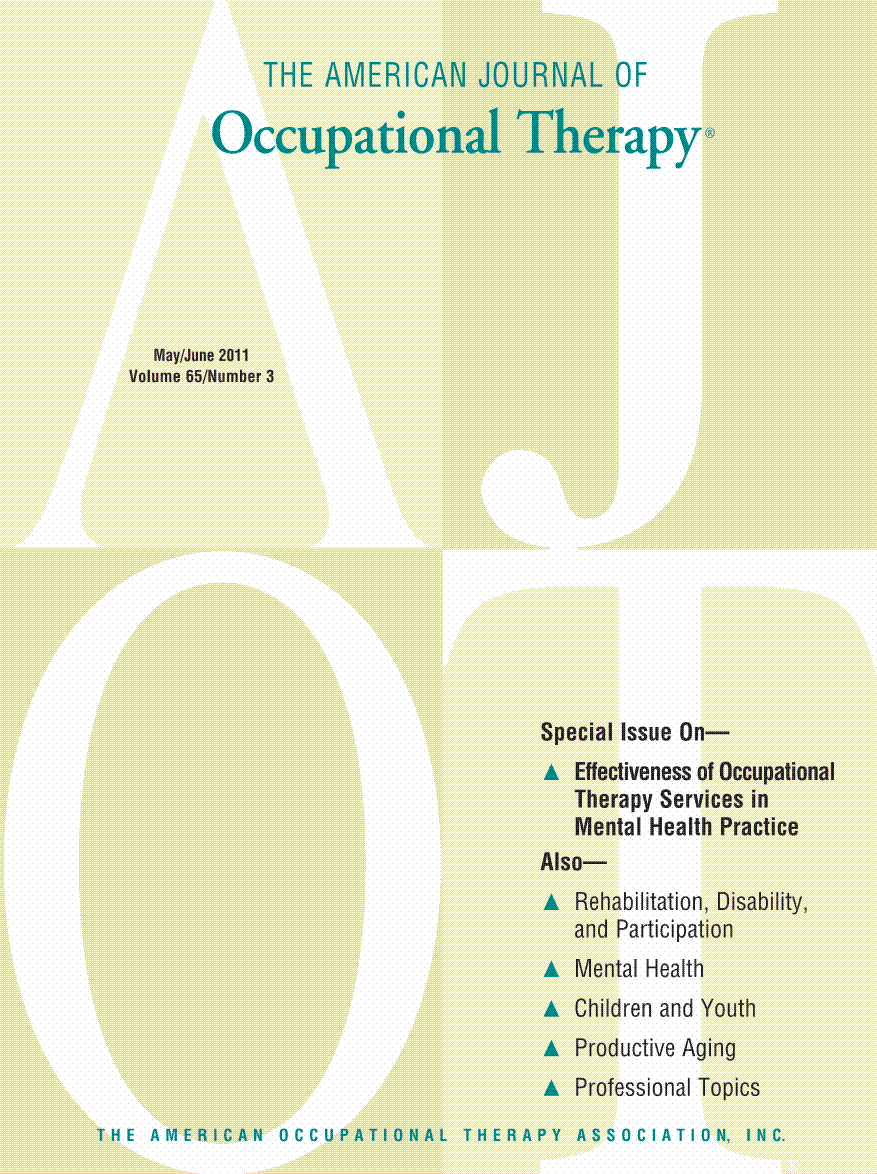 Volume 65 issue 3 the american journal of occupational therapy