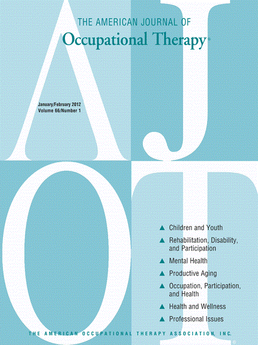 The American Journal of Occupational Therapy Cover Image for Volume 66, Issue 1