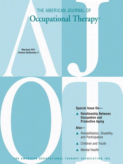The American Journal of Occupational Therapy Cover Image for Volume 66, Issue 3