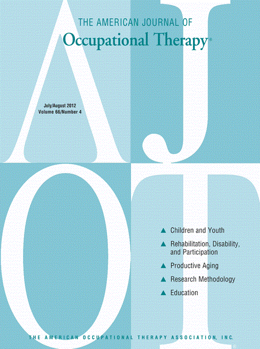 The American Journal of Occupational Therapy Cover Image for Volume 66, Issue 4