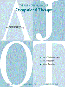 The American Journal of Occupational Therapy Cover Image for Volume 66, Issue 6_Supplement