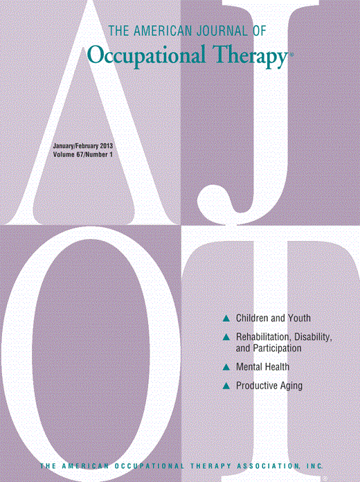 The American Journal of Occupational Therapy Cover Image for Volume 67, Issue 1