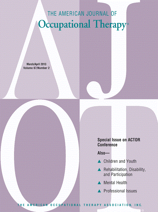 The American Journal of Occupational Therapy Cover Image for Volume 67, Issue 2