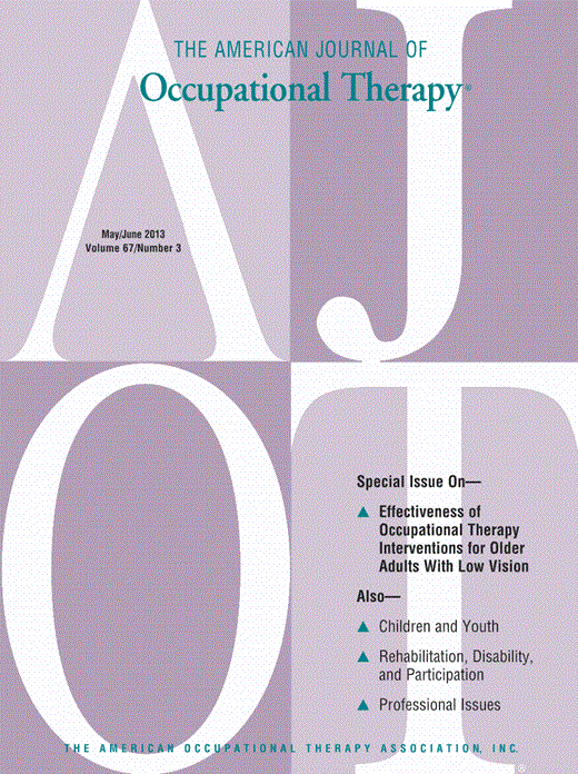 The American Journal of Occupational Therapy Cover Image for Volume 67, Issue 3