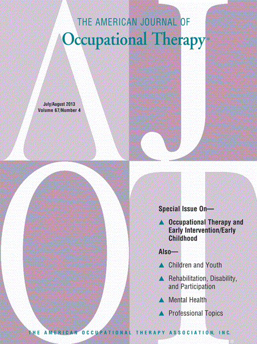 The American Journal of Occupational Therapy Cover Image for Volume 67, Issue 4