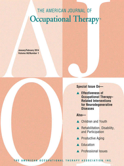 The American Journal of Occupational Therapy Cover Image for Volume 68, Issue 1