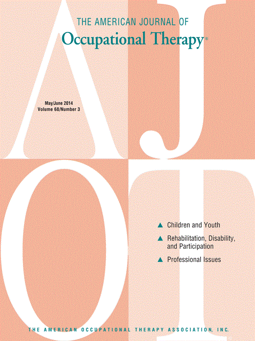 The American Journal of Occupational Therapy Cover Image for Volume 68, Issue 3