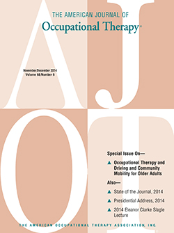 The American Journal of Occupational Therapy Cover Image for Volume 68, Issue 6
