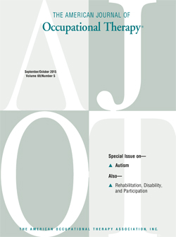 The American Journal of Occupational Therapy Cover Image for Volume 69, Issue 5