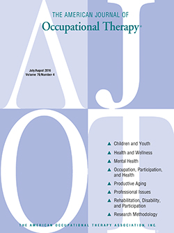 The American Journal of Occupational Therapy Cover Image for Volume 70, Issue 4