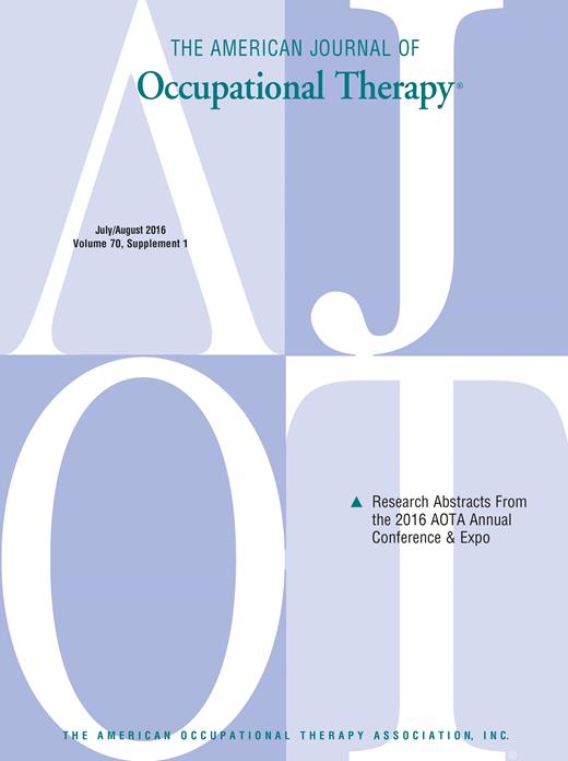 The American Journal of Occupational Therapy Cover Image for Volume 70, Issue 4_Supplement_1