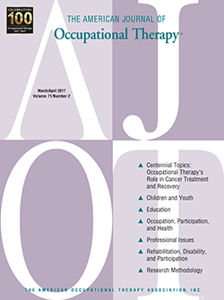 The American Journal of Occupational Therapy Cover Image for Volume 71, Issue 2