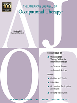 The American Journal of Occupational Therapy Cover Image for Volume 71, Issue 3