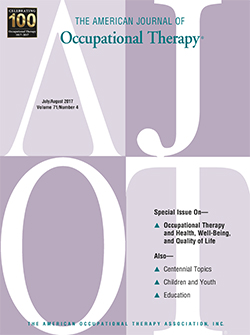 The American Journal of Occupational Therapy Cover Image for Volume 71, Issue 4