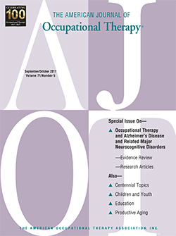 The American Journal of Occupational Therapy Cover Image for Volume 71, Issue 5