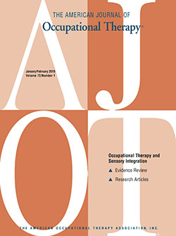 The American Journal of Occupational Therapy Cover Image for Volume 72, Issue 1