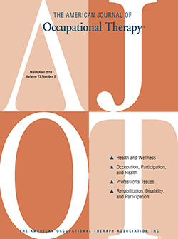 The American Journal of Occupational Therapy Cover Image for Volume 72, Issue 2