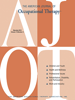 The American Journal of Occupational Therapy Cover Image for Volume 72, Issue 3