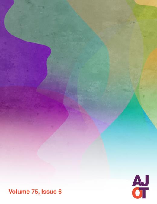 The American Journal of Occupational Therapy Cover Image for Volume 75, Issue 6