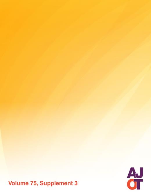 The American Journal of Occupational Therapy Cover Image for Volume 75, Issue Supplement_3